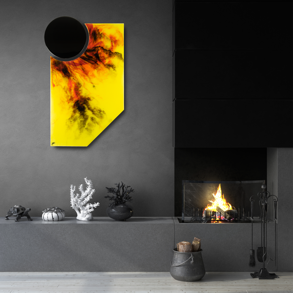 Black Sun (65x105cm), Tableau, Résine, Décoration murale