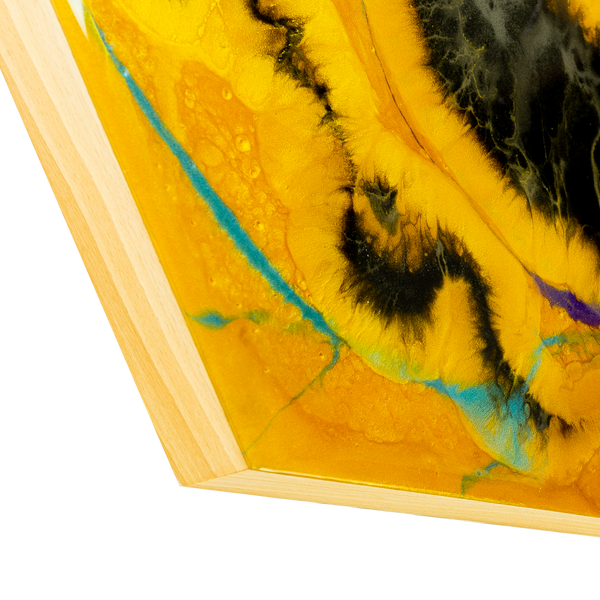 Golden Wyverns (78cm), Tableau, Résine, Décoration murale