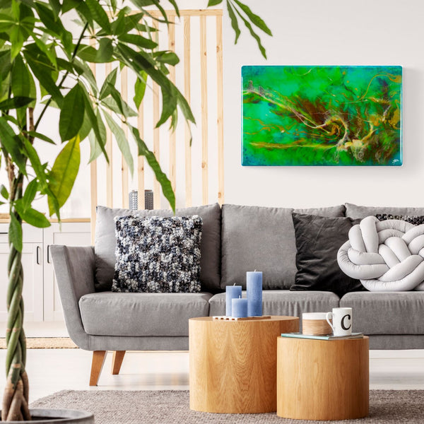 Sérénité Abyssale (50x80cm), Tableau, Résine, Décoration murale
