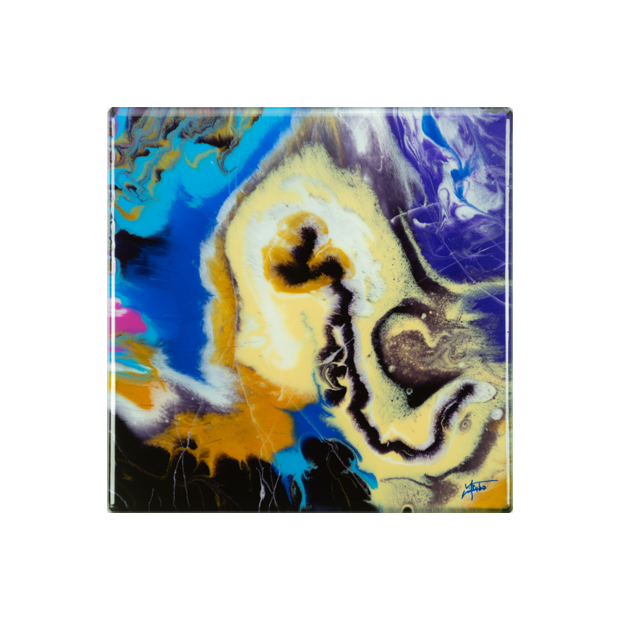 Alcalis (40x40cm), Tableau, Résine, Décoration murale
